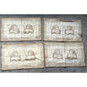 Set of (4) vintage angel placemat sets